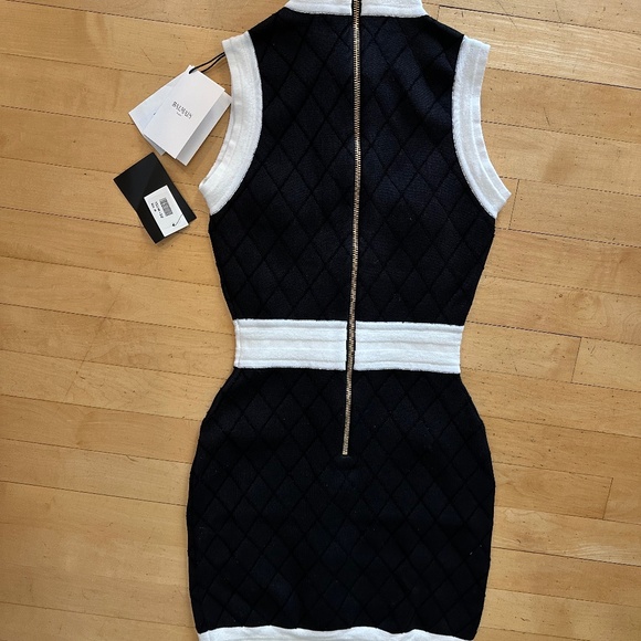 NEW Balmain Paris Navy knit body con dress, XS, - Picture 4 of 4